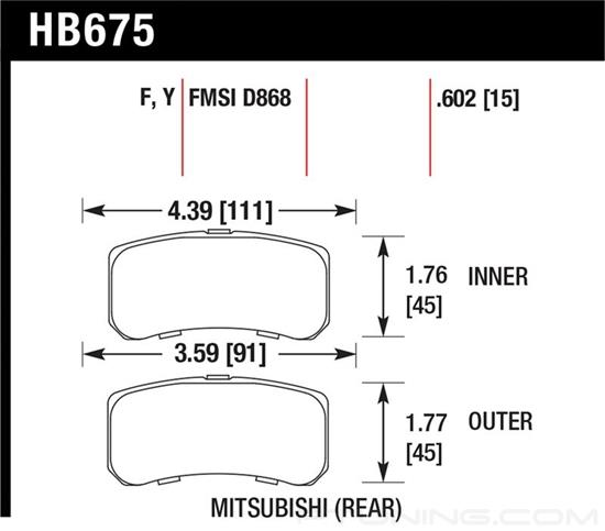 Picture of High Performance Street Rear Brake Pads