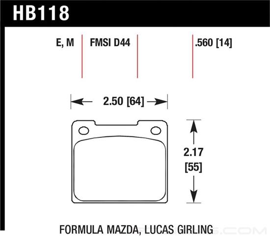 Picture of Motorsports Performance Black Compound Rear Brake Pads