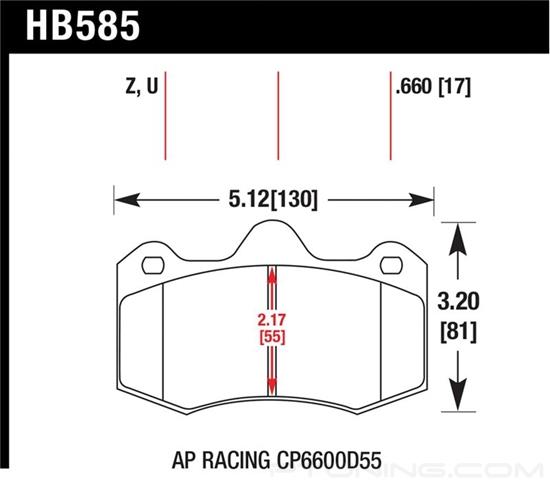 Picture of Motorsports Performance DTC-70 Compound Front Brake Pads