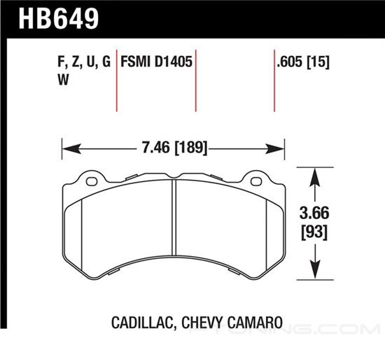 Picture of Motorsports Performance DTC-70 Compound Front Brake Pads