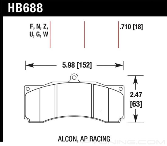 Picture of Motorsports Performance DTC-70 Compound Brake Pads