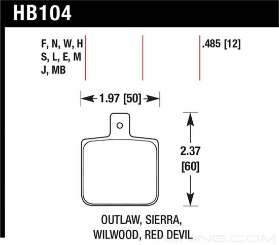 Picture of Motorsports Performance HP Plus Compound Brake Pads