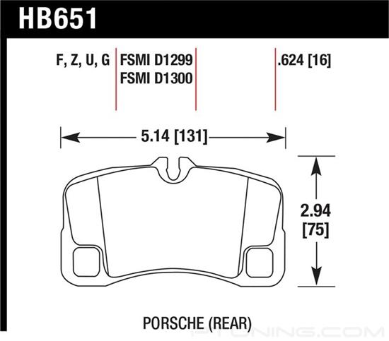 Picture of Motorsports Performance DTC-70 Compound Rear Brake Pads