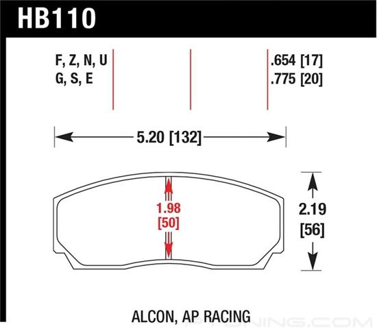 Picture of Motorsports Performance HT-10 Compound Brake Pads