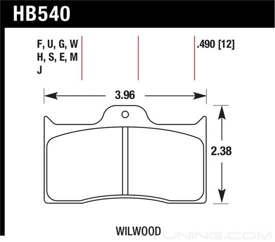 Picture of Motorsports Performance DTC-70 Compound Brake Pads