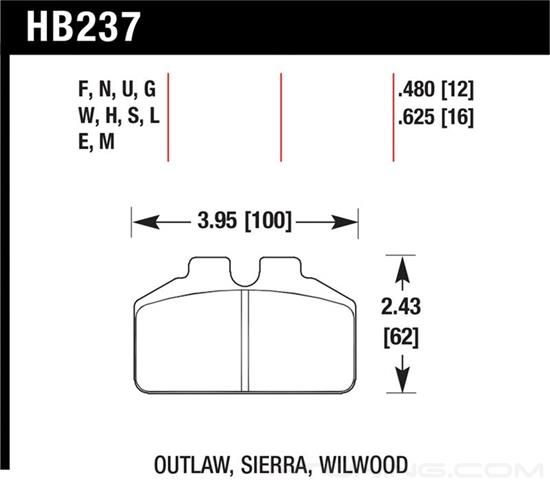 Picture of Motorsports Performance Black Compound Brake Pads