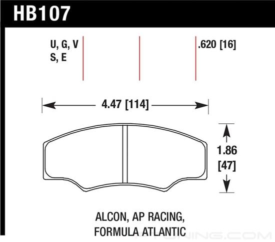 Picture of Motorsports Performance DTC-70 Compound Brake Pads