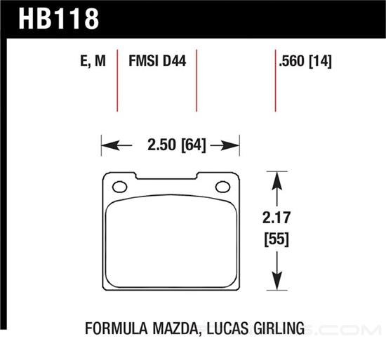 Picture of Motorsports Performance HT-14 Compound Front Brake Pads