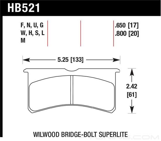 Picture of Motorsports Performance HT-10 Compound Brake Pads