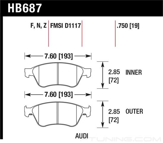 Picture of High Performance Street Front Brake Pads