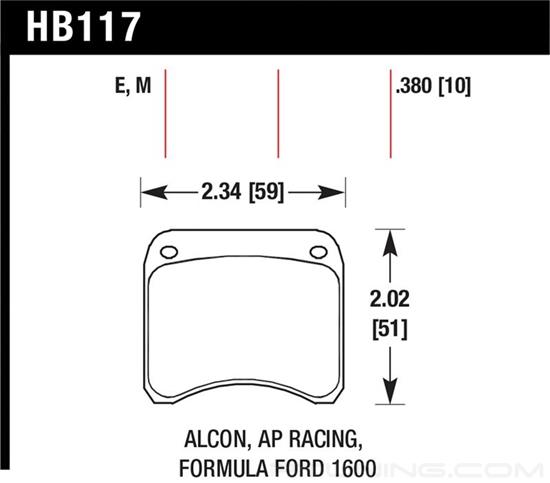 Picture of Motorsports Performance Black Compound Brake Pads