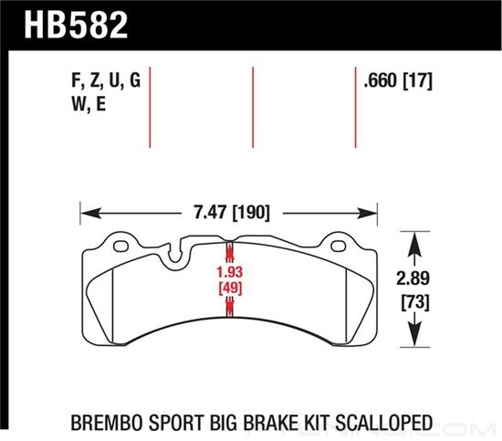 Picture of Motorsports Performance DTC-60 Compound Brake Pads