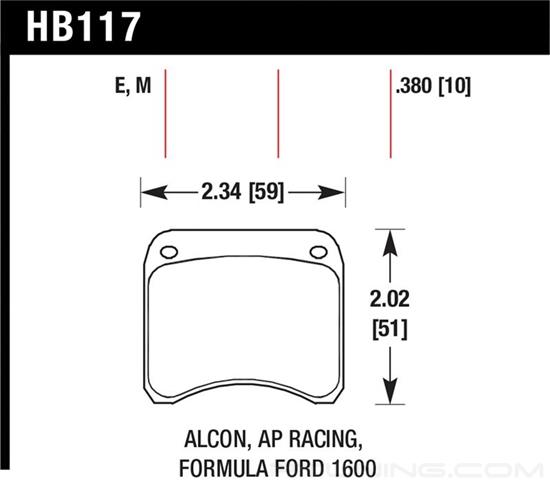 Picture of Motorsports Performance Blue 9012 Compound Brake Pads