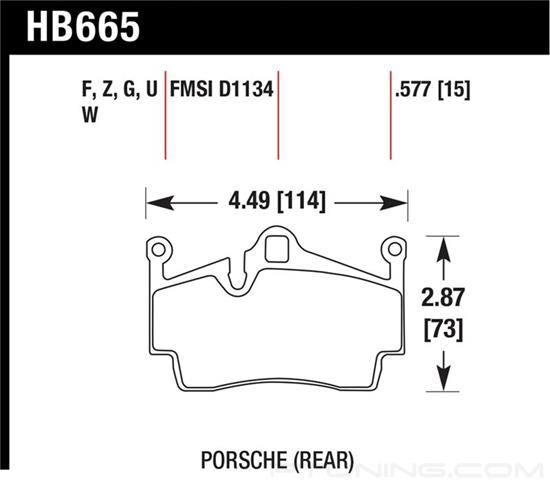 Picture of Motorsports Performance DTC-70 Compound Rear Brake Pads