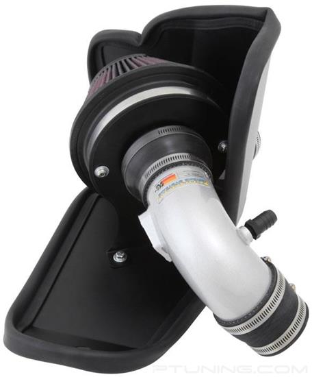 Picture of Typhoon Aluminum Silver Cold Air Intake System with Red Filter