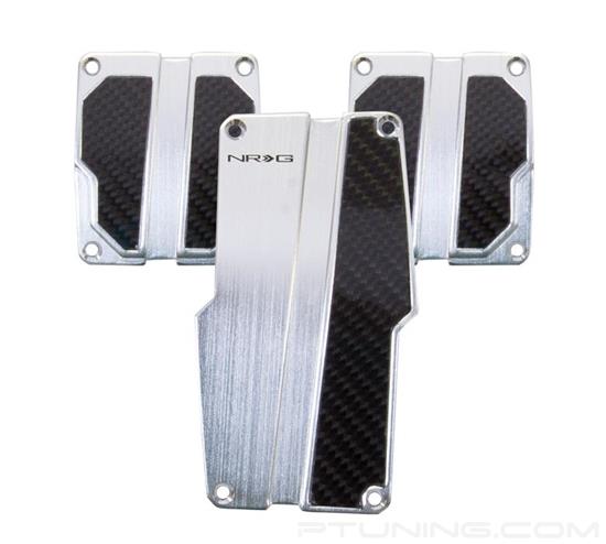 Picture of Brushed Aluminum Sport Pedal M/T - Silver/Black Carbon