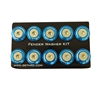 Picture of Fender Washer Kit with Rivets for Plastic - Blue (Set of 10)