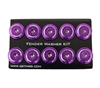 Picture of Fender Washer Kit with Color Matched M6 Bolt Rivets for Plastic - Purple (Set of 10)