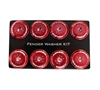Picture of Fender Washer Kit with Color Matched M8 Bolt Rivets for Plastic - Red (Set of 8)