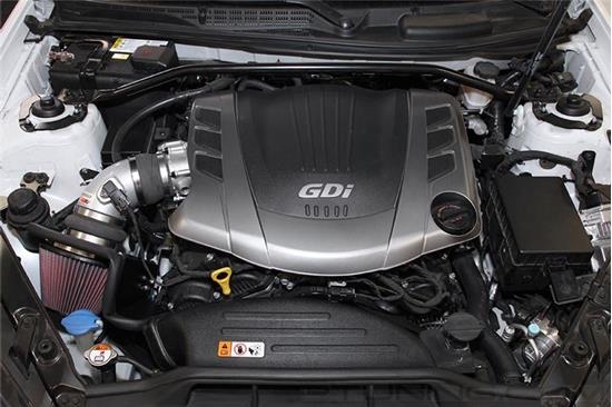 Picture of Typhoon Aluminum Silver Cold Air Intake System with Red Filter