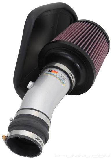 Picture of Typhoon Aluminum Silver Cold Air Intake System with Red Filter