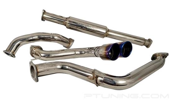 Picture of Stainless Steel Cat-Back Exhaust System with Dual Titanium Burnt Tips