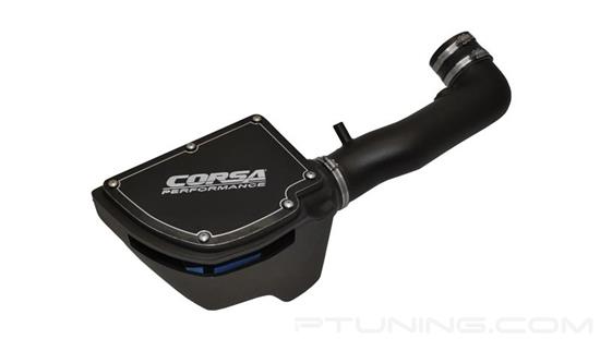 Picture of Closed Box Plastic Black Cold Air Intake System with Donaldson PowerCore Blue Filter