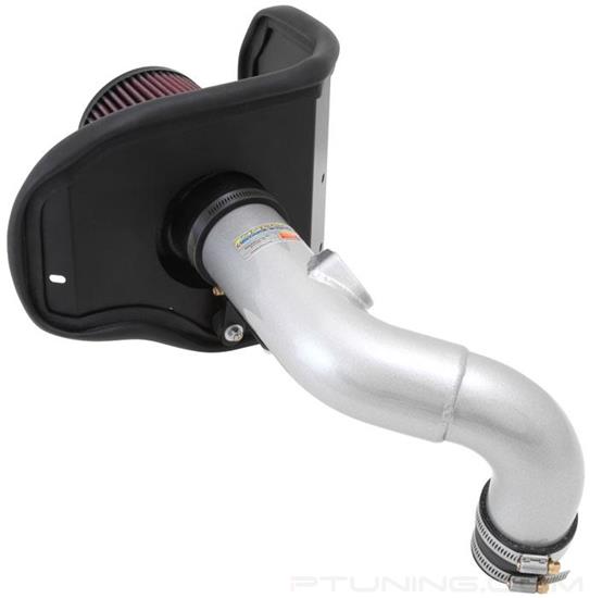 Picture of Typhoon Aluminum Silver Cold Air Intake System with Red Filter