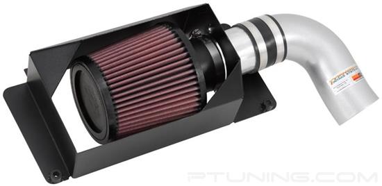 Picture of Typhoon Aluminum Silver Cold Air Intake System with Red Filter