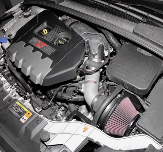 Picture of Typhoon Aluminum Silver Cold Air Intake System with Red Filter
