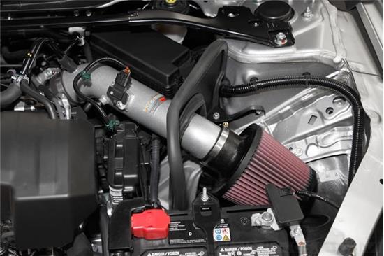 Picture of Typhoon Aluminum Silver Cold Air Intake System with Red Filter