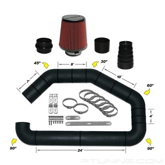 Picture of U-Build-It Black Composite Intake Master Kit with Red Filter