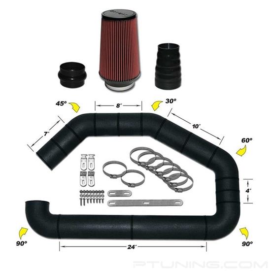 Picture of U-Build-It Black Composite Intake Master Kit with Red Filter