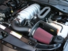 Picture of Dam Black Composite Cold Air Intake System with SynthaFlow Red Filter and Hood Scoop