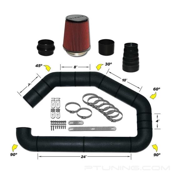 Picture of U-Build-It Black Composite Intake Master Kit with Red Filter