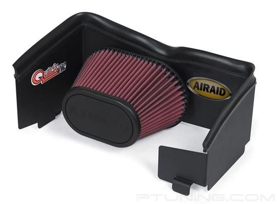 Picture of QuickFit Black Composite Cold Air Intake System with SynthaFlow Red Filter and Heat Shield