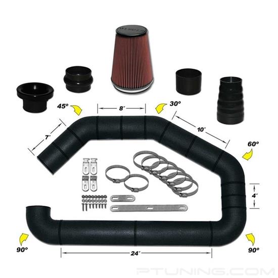 Picture of U-Build-It II Black Composite Intake Master Kit with Red Filter