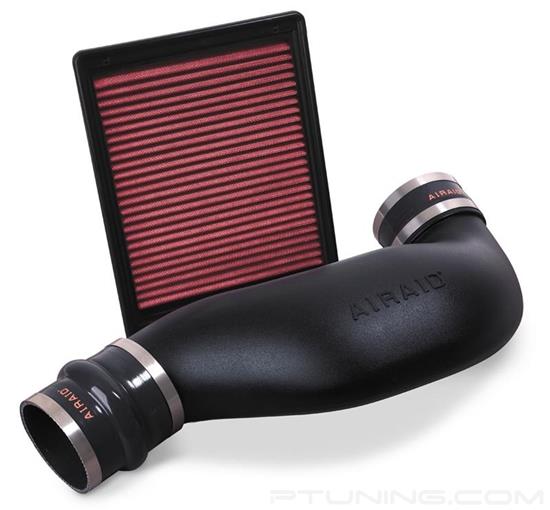 Picture of Jr. Black Composite Short Ram Intake Kit with SynthaMax Red Filter