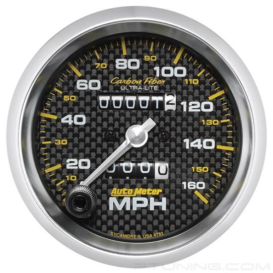 Picture of Carbon Fiber Series 3-3/8" Speedometer Gauge, 0-160 MPH