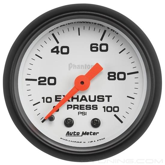 Picture of Phantom Series 2-1/16" Exhaust Pressure Gauge, 0-100 PSI