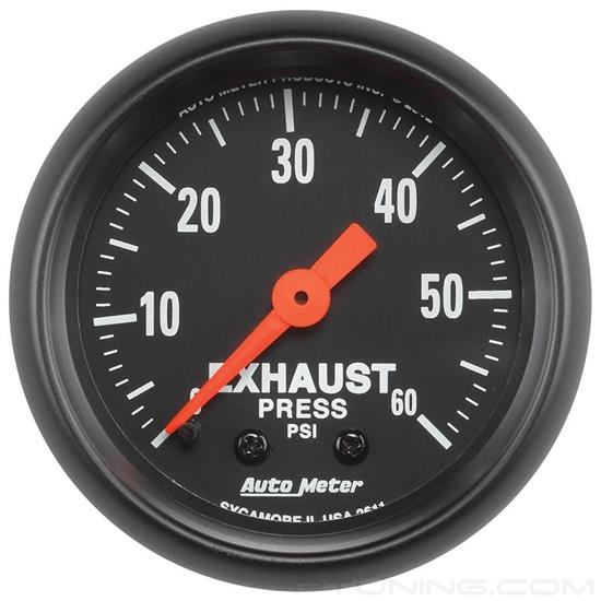 Picture of Z-Series 2-1/16" Exhaust Pressure Gauge, 0-60 PSI