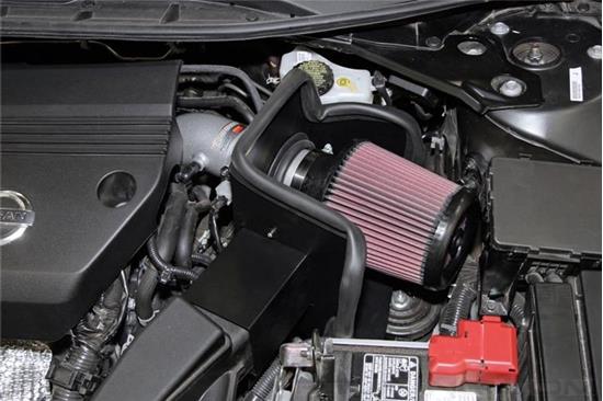 Picture of Typhoon Aluminum Silver Cold Air Intake System with Red Filter