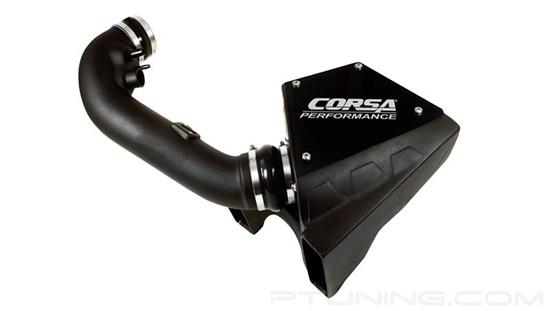 Picture of Closed Box Plastic Black Cold Air Intake System with Pro5 Blue Filter