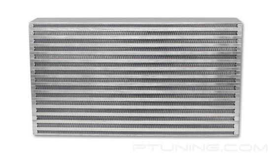 Picture of Horizontal Flow Air-to-Air Intercooler Core, 17.75" Width x 9.85" Height, 3.5" Thick, Aluminum Bar and Plate, 515 HP