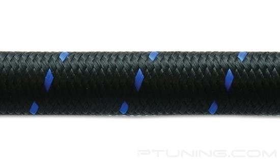 Picture of Nylon Braided Flex Hose, 6AN Hose, 10 Foot Length - Black/Blue