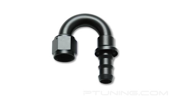 Picture of 4AN 180 Degree Push-On Hose End Fitting, Aluminum - Black