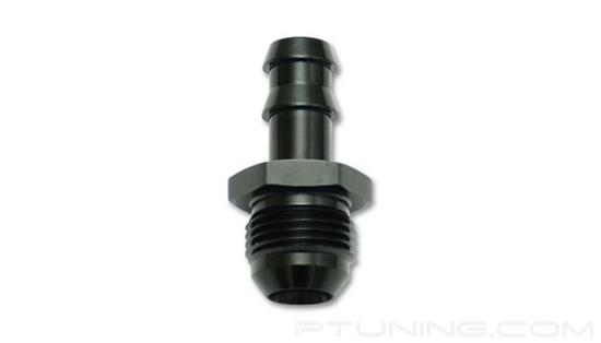 Picture of 8AN Male to 1/2" Barb Straight Hose Fitting, Aluminum - Black