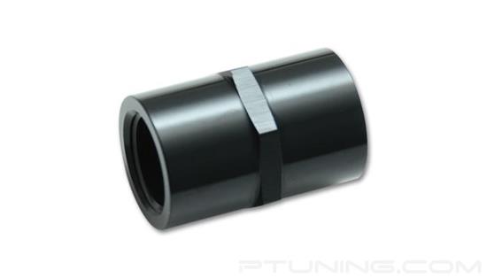 Picture of 1/8" NPT Female Pipe Coupler Fitting, Aluminum - Black