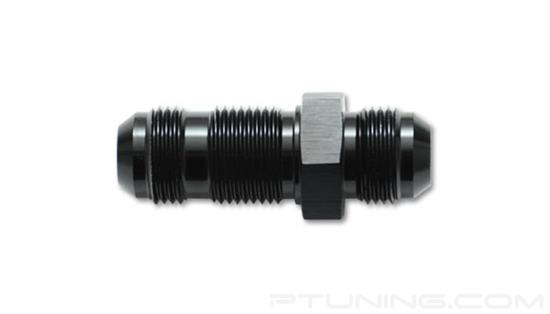 Picture of 4AN Flare Straight Bulkhead Adapter Fitting, Aluminum - Black
