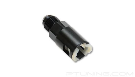 Picture of 6AN Male to 3/8" SAE Quick-Disconnect Female EFI Adapter Fitting, Aluminum - Black